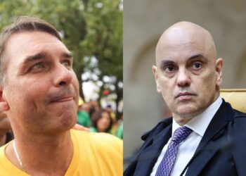 Flávio Bolsonaro
Senador (PL), Alexandre de Moraes
Ministro do Supremo Tribunal Federal do Brasil