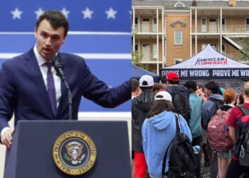 Charles James Kirk é um ativista político de direita, autor e personalidade da mídia norte-americana