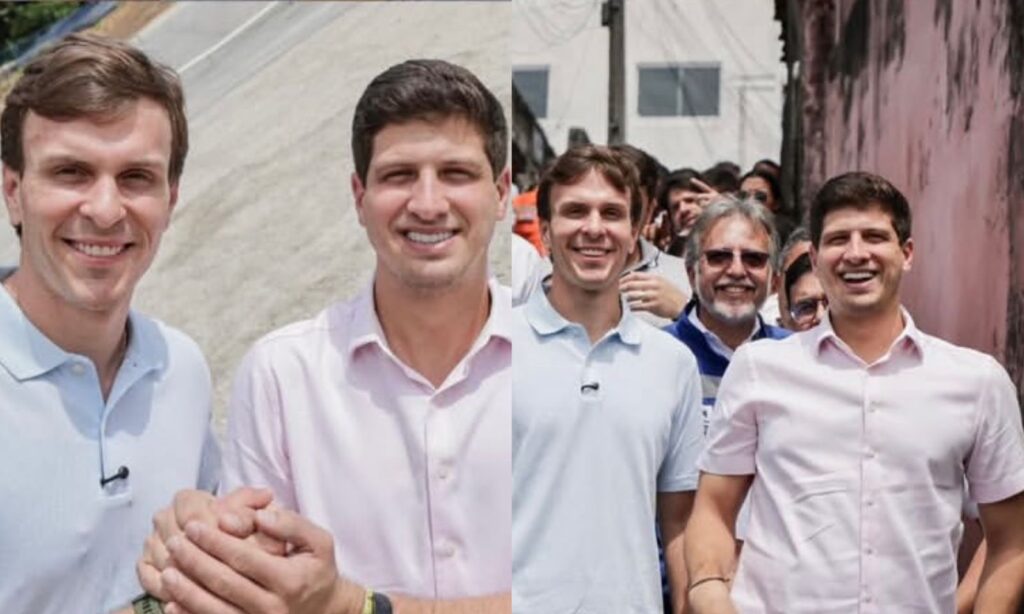 Miguel vistoria obras com Campos de olho no Senado