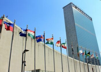 Sede da Organização das Nações Unidas está localizada em Nova Iorque, Estados Unidos.