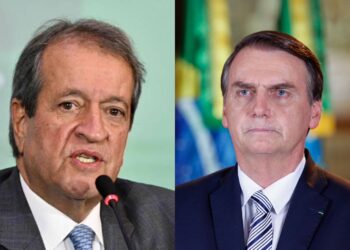 Valdemar Costa Neto e o ex-presidente Jair Bolsonaro (PL).