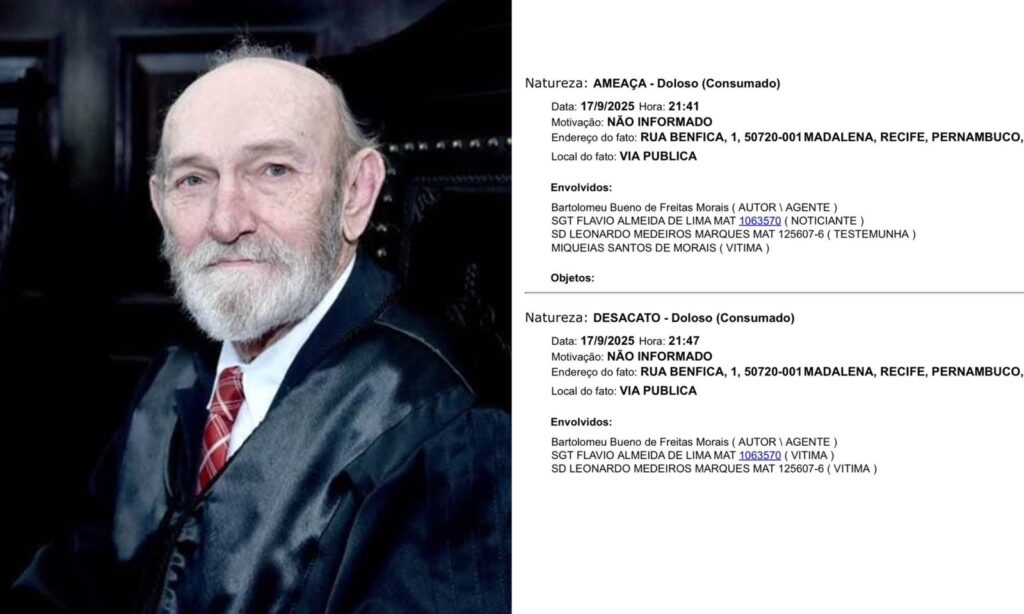 Embriagado, ex-desembargador ameaça motoboy e coloca revólver na cara de sargento da PM