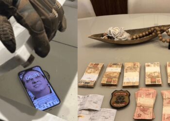 Dinheiro apreendido com o ex-prefeito de Caxias (MA) Fábio Gentil durante a operação Lei do Retorno