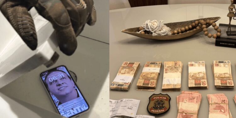 Dinheiro apreendido com o ex-prefeito de Caxias (MA) Fábio Gentil durante a operação Lei do Retorno