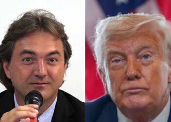 Joesley Batista, empresário brasileiro e 
Donald Trump, presidente dos EUA.