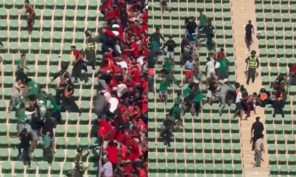 Confronto entre torcidas causa caos em jogo do Campeonato Marroquino