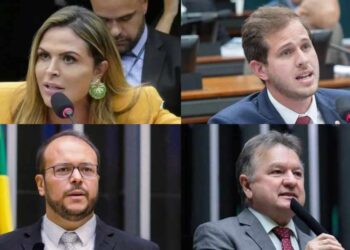 Silvye Alves (ex-União Brasil) , Pedro Campos (PSB), Thiago de Joaldo (PP) e Merlong Solano (PT)