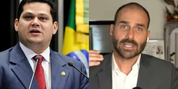 Davi Alcolumbre ataca Eduardo Bolsonaro e promete reagir a críticas