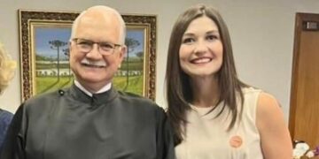 O ministro do STF, Edson Fachin, e sua filha, Melina Fachin.