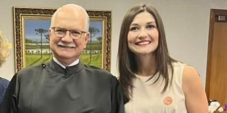 O ministro do STF, Edson Fachin, e sua filha, Melina Fachin.