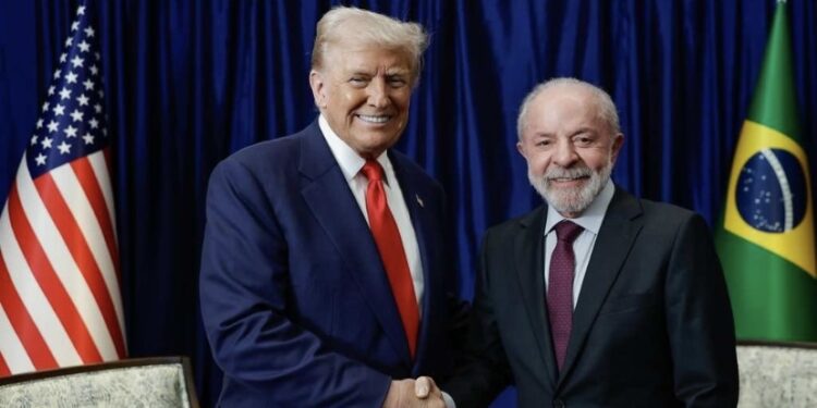 O presidente Lula e o americano Donald Trump