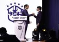 Samir Xaud, presidente da CBF, e Julio Avelar, diretor de competições