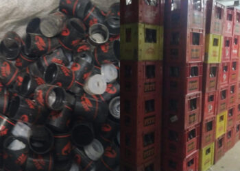 Polícia apreende engradados com bebidas falsificadas prontas para venda