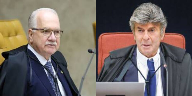 Ministros Edson Fachin e Luiz Fux (esq. p/ dir.)