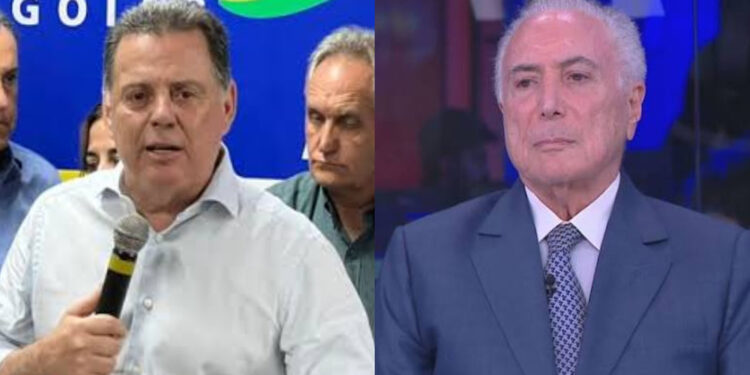 Presidente do PSDB, Marconi Perillo e ex-presidente Michel Temer