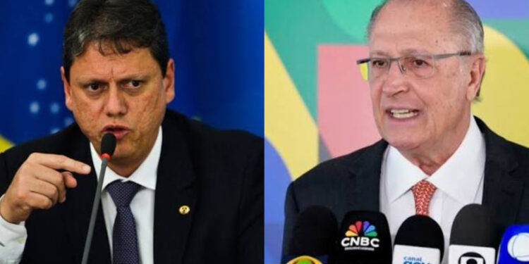 Tarcísio de Freitas (Republicanos) e Geraldo Alckmin (PSB)