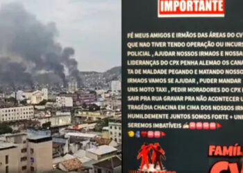 Mensagens recebidas por moradores do Complexo do Alemão