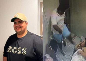 Câmera registrou agressões do empresário Lucas Paiva