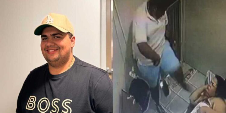 Câmera registrou agressões do empresário Lucas Paiva