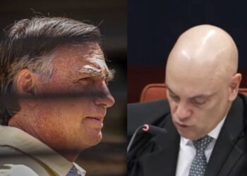 O ex-presidente Bolsonaro, e o ministro do STF, Alexandre de Moraes.