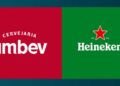 Ambev e Heineken disputam o mercado de cervejaria.