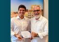 O prefeito do Recife, João Campos (PSB), e o blogueiro Jamildo Melo (à dir.)