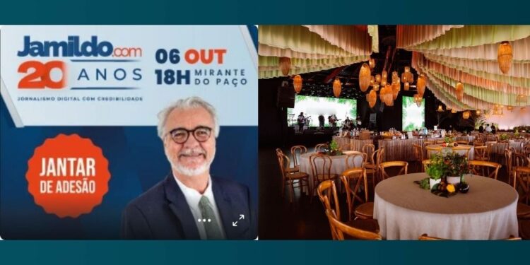 O evento celebra 20 anos de Jamildo Melo no jornalismo digital.