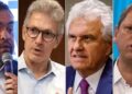 Cláudio Castro, Romeu Zema, Ronaldo Caiado e Tarcísio de Freitas (esq. p/ dir.)