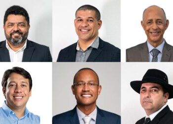 Deoclécio Lira, Professor Eduardo, Irmão Abel, Flávio do Cartório, Irmão Ricardo e Danda Positivo (esq. p/ dir.)