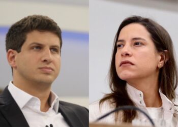João Campos (PSB) e Raquel Lyra (PSD)