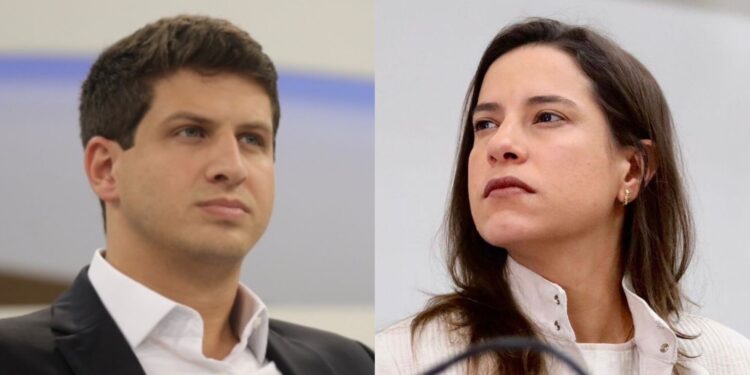 João Campos (PSB) e Raquel Lyra (PSD)