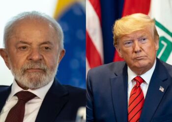 Luiz Inácio Lula da Silva. presidente do Brasil e Donald Trump, presidente dos Estados Unidos.