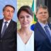 Lula (PT), Jair Bolsonaro (PL), Michelle (PL), Tarcísio (PR) e Eduardo (PL).