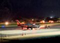 Avião de salvamento fez a transferência da paciente