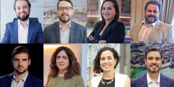 André Teixeira, Guilherme Cavalcanti, Mauricelia Montenegro, João Salles, Rodolfo Pinto, Dani Britto, Rayane Aguiar e Armando Bisneto (Esq. p/ dir)