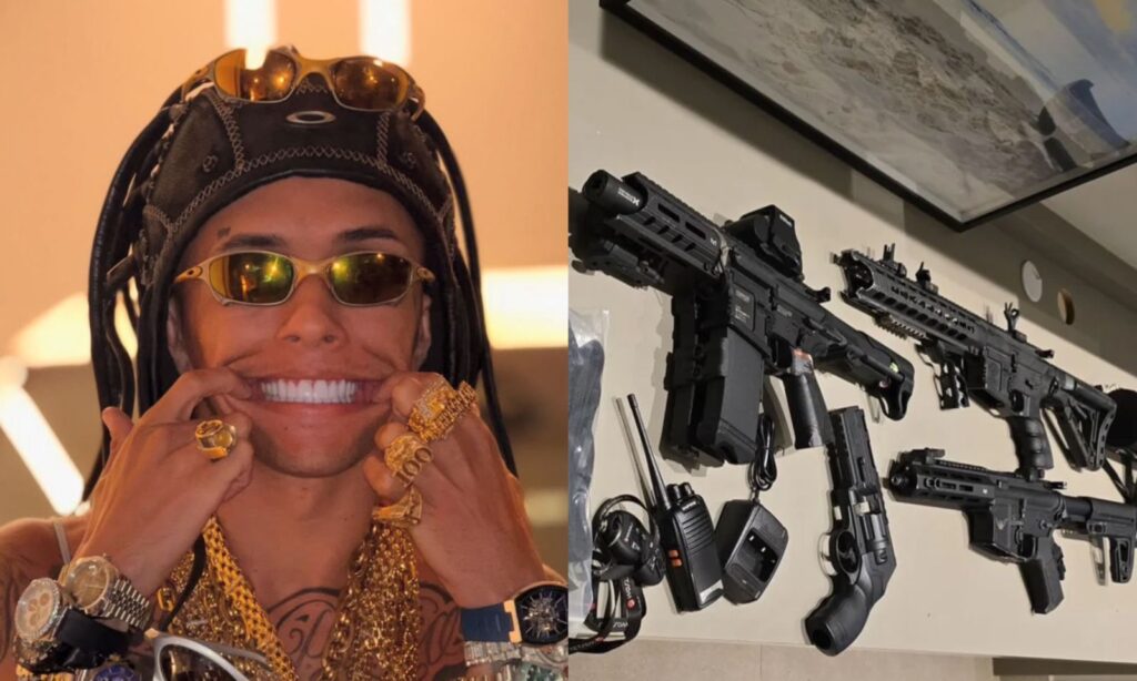 PF apreende arsenal na casa de influenciador suspeito de ligação com o PCC