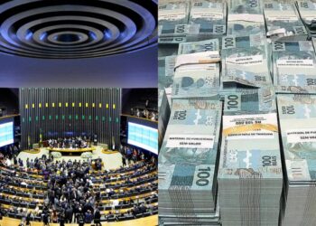 O plenário da Câmara dos Deputados durante votação