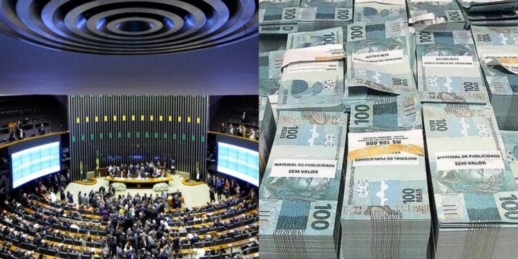 O plenário da Câmara dos Deputados durante votação