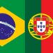 Bandeiras de Portugal e do Brasil lado a lado