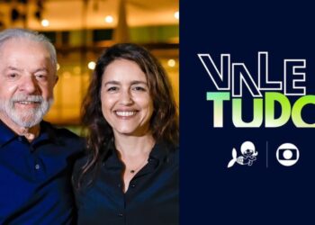 O presidente Lula, a escritora Manuela Dias