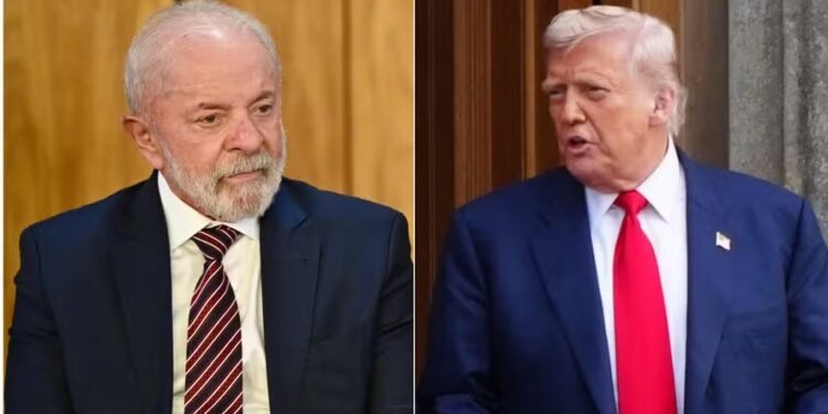 O presidente Lula e o americano Donald Trump