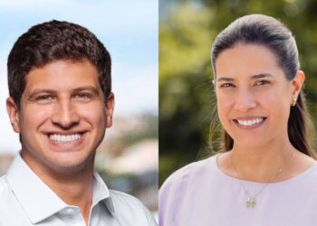 João Campos (PSB) e Raquel Lyra (PSD)