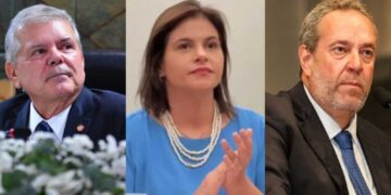 Da esq para dir. Ricardo Paes Barreto, Priscila Krause e Álvaro Porto