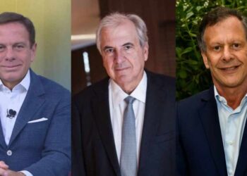 Da esq para dir: João Dória, Rubens Menin e João Camargo