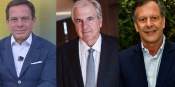 Da esq para dir: João Dória, Rubens Menin e João Camargo