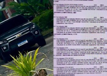 A S10 usada pelo presidente do Detran acumula multas de R$ 1.665