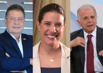 Da esq pra dir. O presidente Bruno Veloso, a governadora Raquel Lyra e o ministro José Mucio.