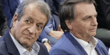 O presidente do PL, Valdemar Costa Neto, e o ex-presidente da República, Jair Bolsonaro.