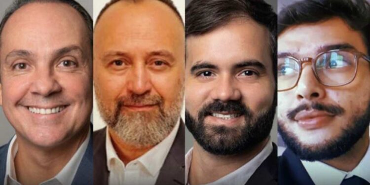 Luiz Mário Guerra, Melillo Dinis, Leonardo Dias e Guilherme Duarte