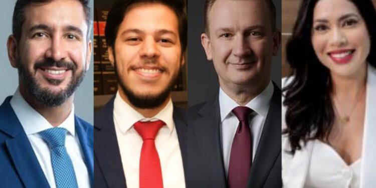 Os advogados Yuri Azevedo Herculano, Victor de Lemos Pontes, Anthonio Araújo Jr. e Luana Guarino Medeiros (Esq. p/ Dir.)